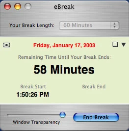 eBreak for Mac OS X, an If Then Software title