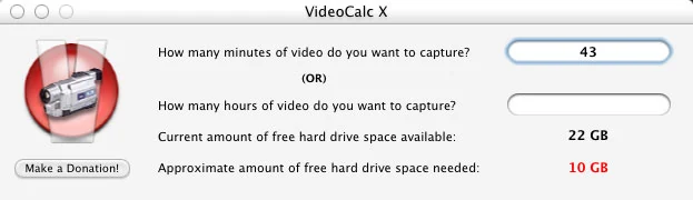 VideoCalc X for Mac OS X, an If Then Software title